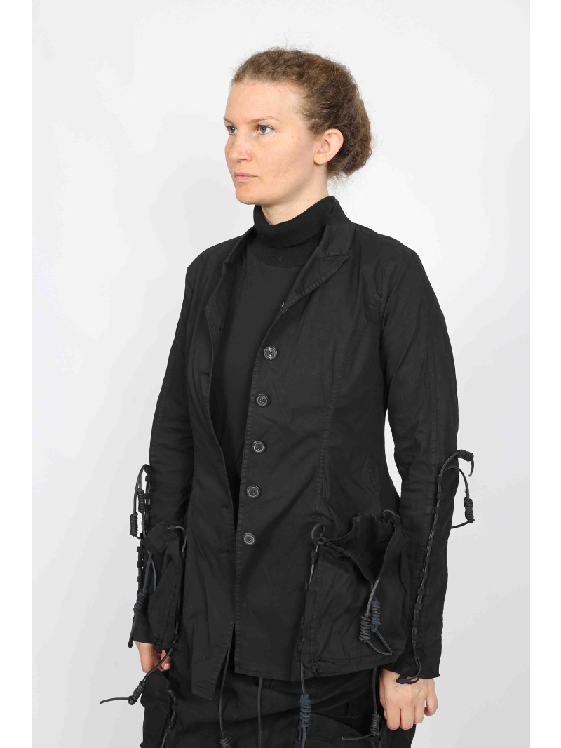 Rundholz DIP - Baumwolljacke mit Leder-Details von dip - 2252601113