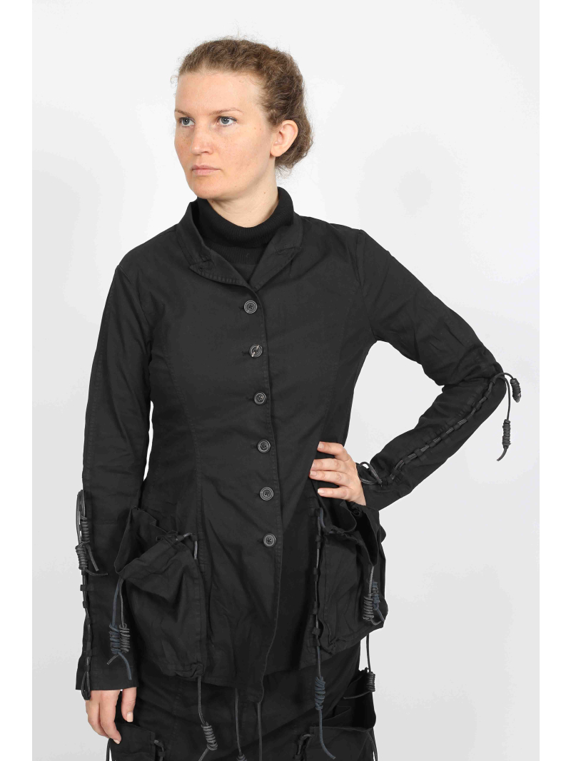 Rundholz DIP - Baumwolljacke mit Leder-Details von dip - 2252601113