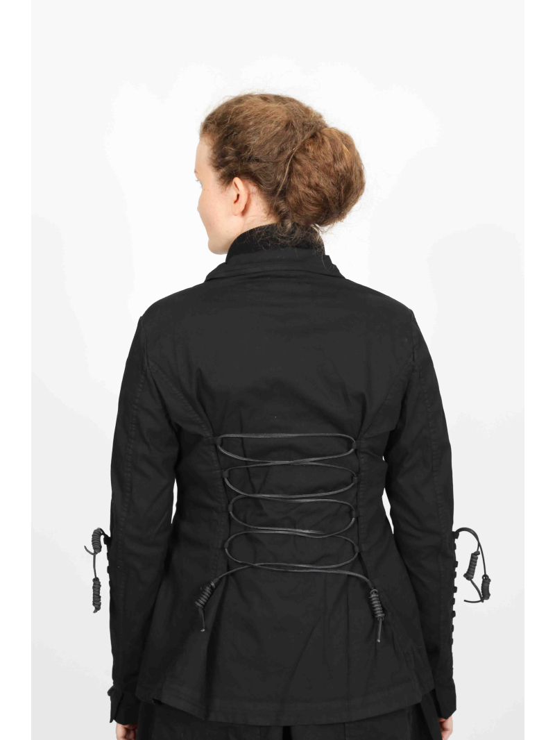 Rundholz DIP - Baumwolljacke mit Leder-Details von dip - 2252601113