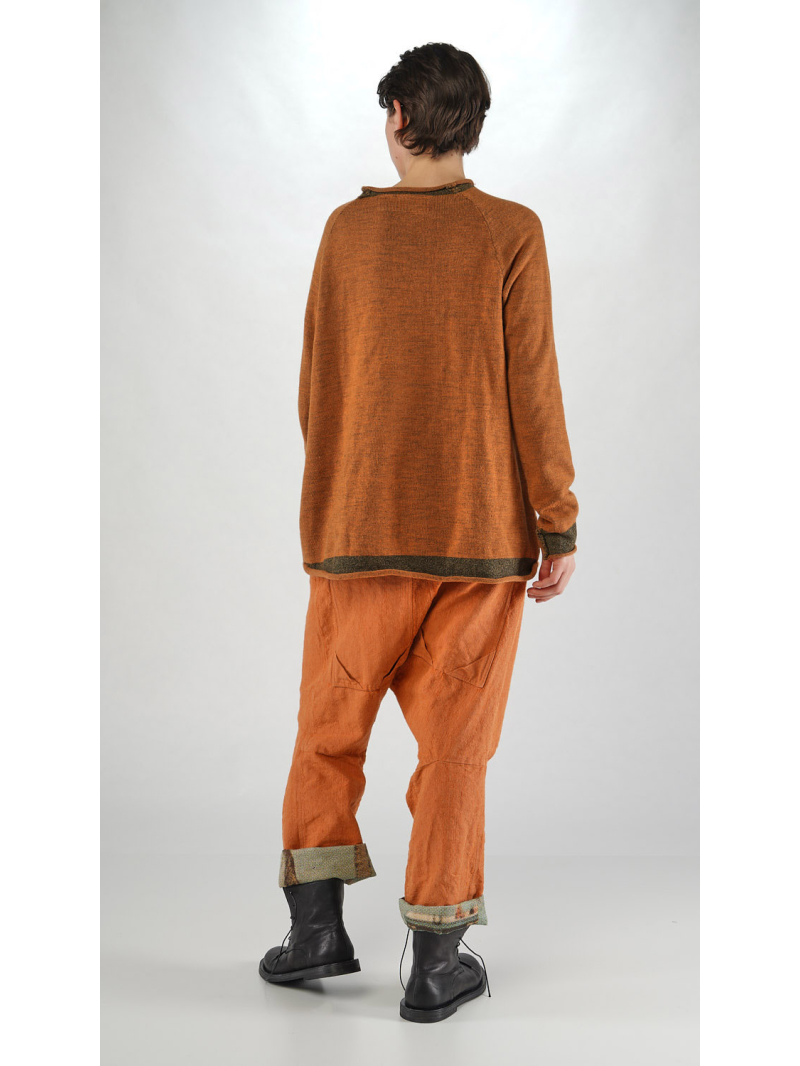 Rundholz DIP - Lockerer Woll Pullover mit Material und Farbmix - 2252640703