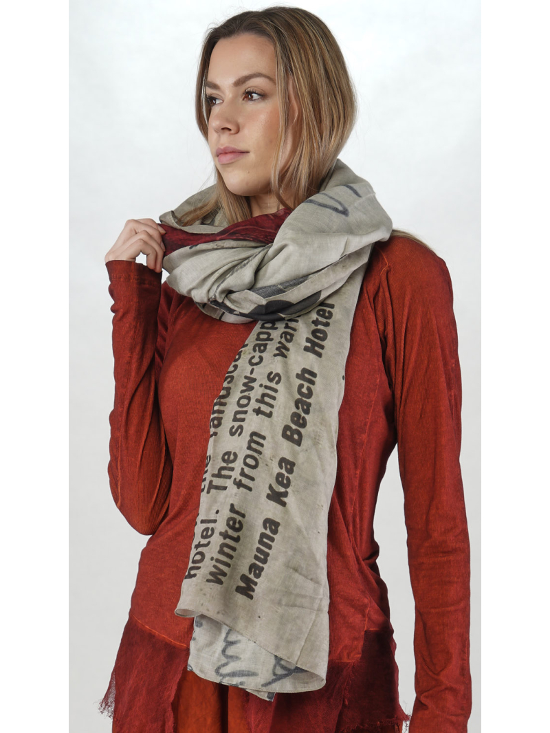 Rundholz DIP -  Rechteckschal aus Modal und Wolle mit Druck - 2252801402