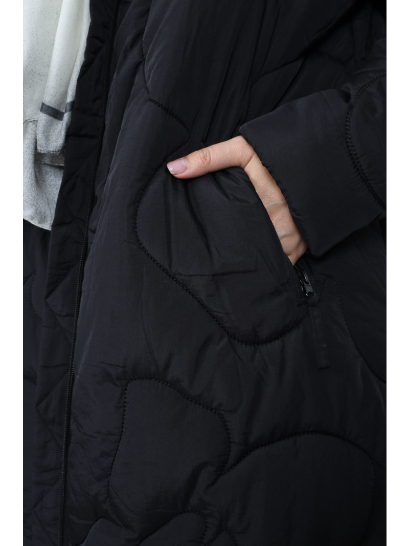 Rundholz Black Label -  taillierter Mantel mit wattierter Applikation - 2253191201