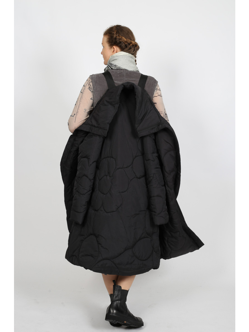 Rundholz Black Label -  taillierter Mantel mit wattierter Applikation - 2253191201