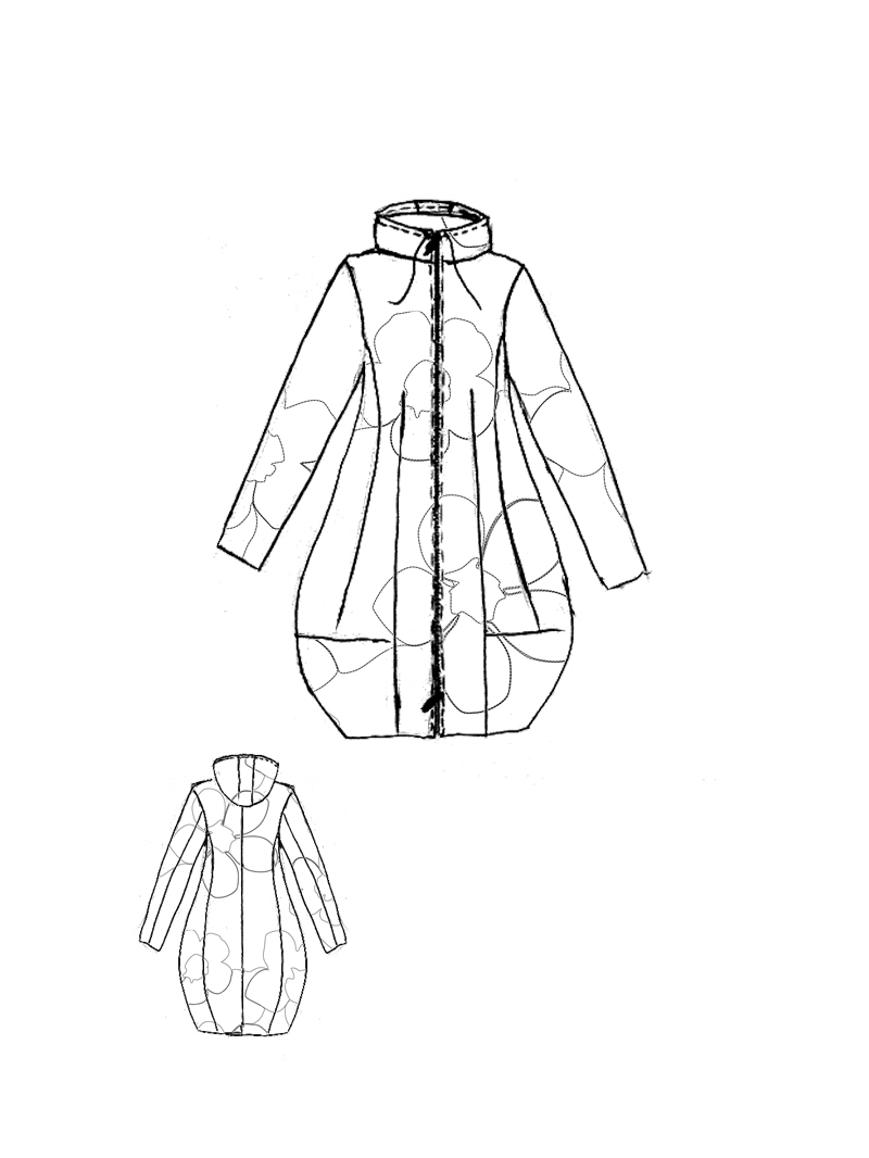 Rundholz Black Label - Schmaler Ballonförmiger Nylon Mantel - 2253191203