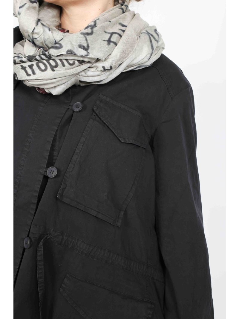 Rundholz Black Label - Trendige Ausgestellte Jacke aus Baumwolle mit Raffungen - 2253201101