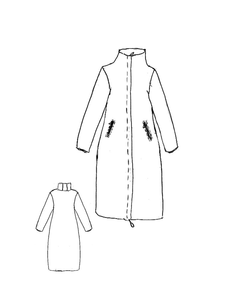 Rundholz Black Label -  ausgestellter Mantel mit verdecktem Reißverschluss - 2253211231