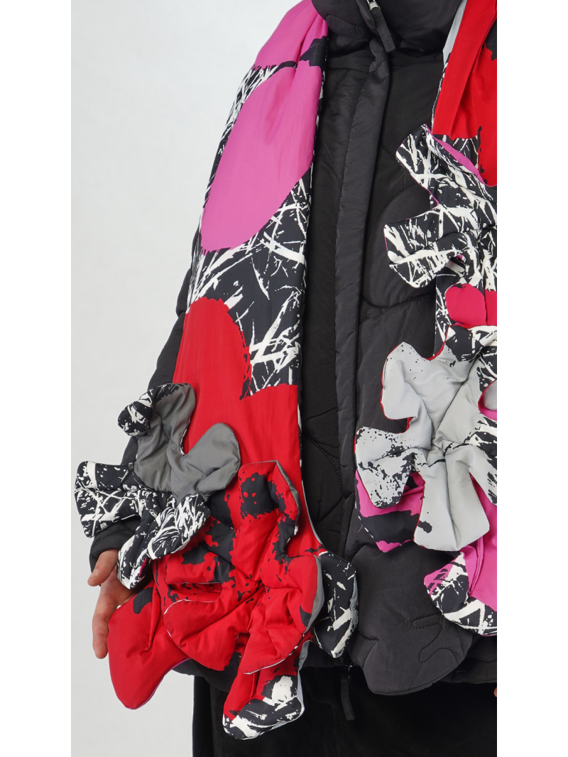 Rundholz Black Label - Daunen Schal mit Allover Druck - 2253211405