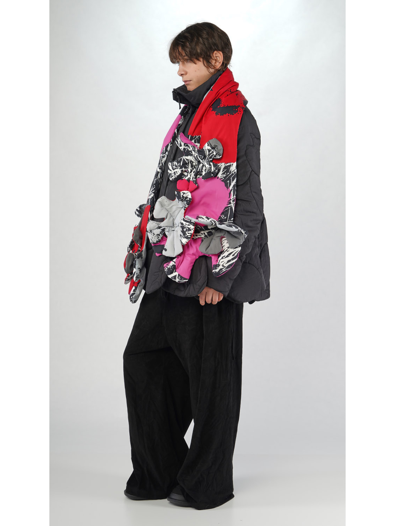 Rundholz Black Label - Daunen Schal mit Allover Druck - 2253211405