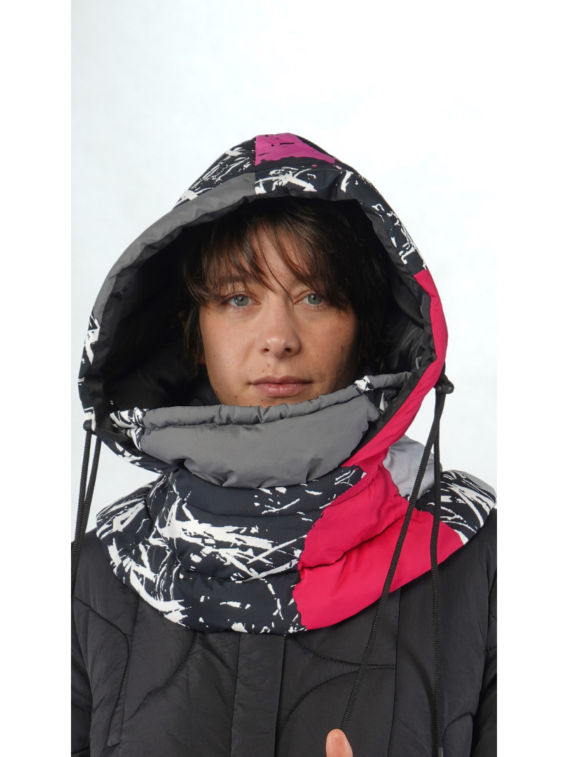 Rundholz Black Label - Daunen Kapuze mit Allover Druck - 2253212706