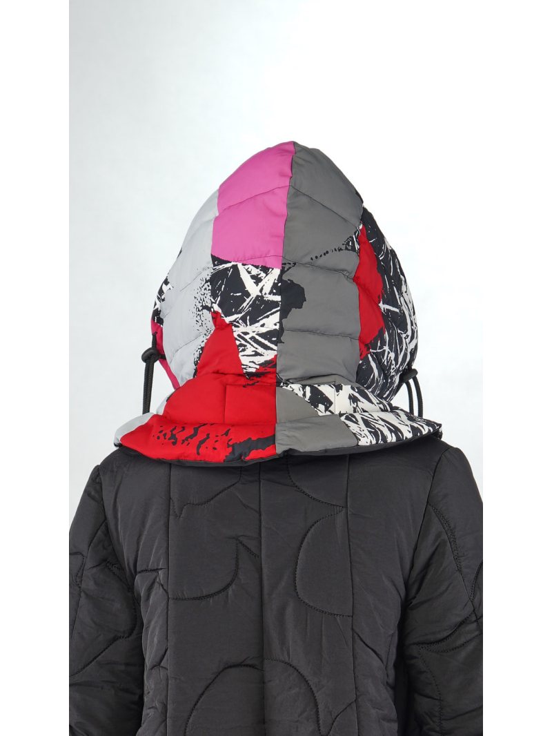 Rundholz Black Label - Daunen Kapuze mit Allover Druck - 2253212706