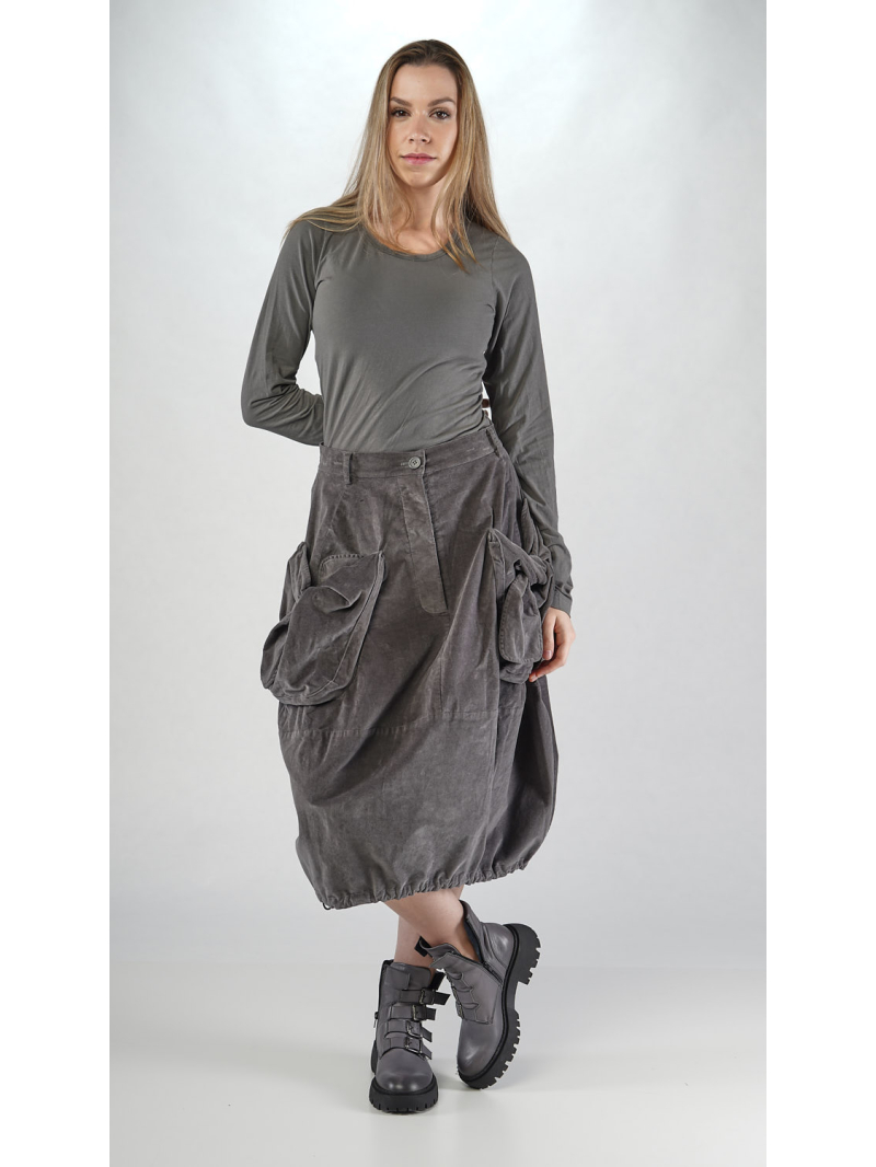 Rundholz Black Label - Black Label Ballonrock aus Baumwolle mit Detailkräuselung - 2253230306