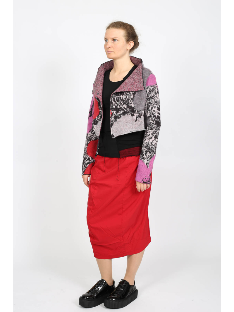 Rundholz Black Label - Asymmetrische Strickjacke aus 100% Wolle in Gerade Form - 2253247101