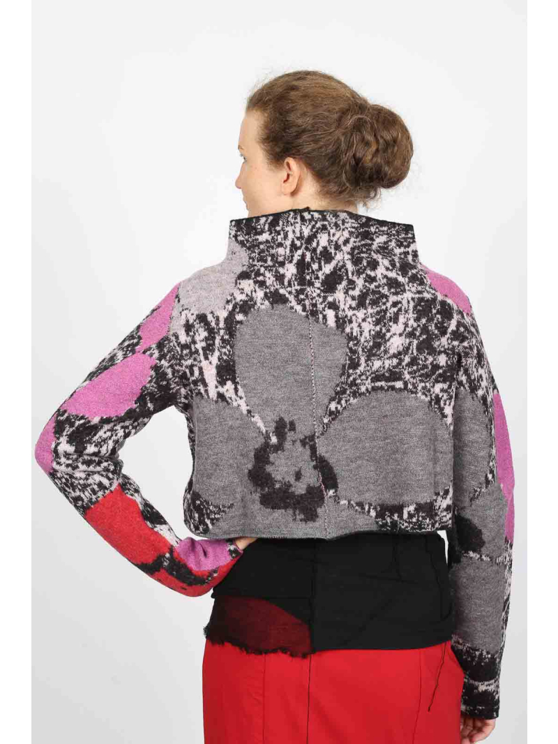 Rundholz Black Label - Asymmetrische Strickjacke aus 100% Wolle in Gerade Form - 2253247101