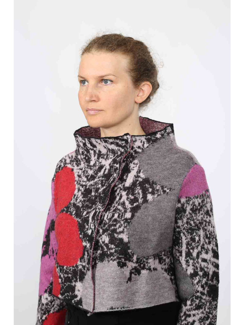 Rundholz Black Label - Asymmetrische Strickjacke aus 100% Wolle in Gerade Form - 2253247101