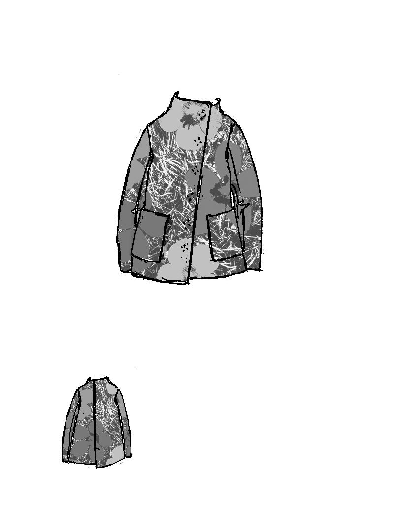 Rundholz Black Label - Weite Jaquard Strickjacke mit Druckknöpfen - 2253247102