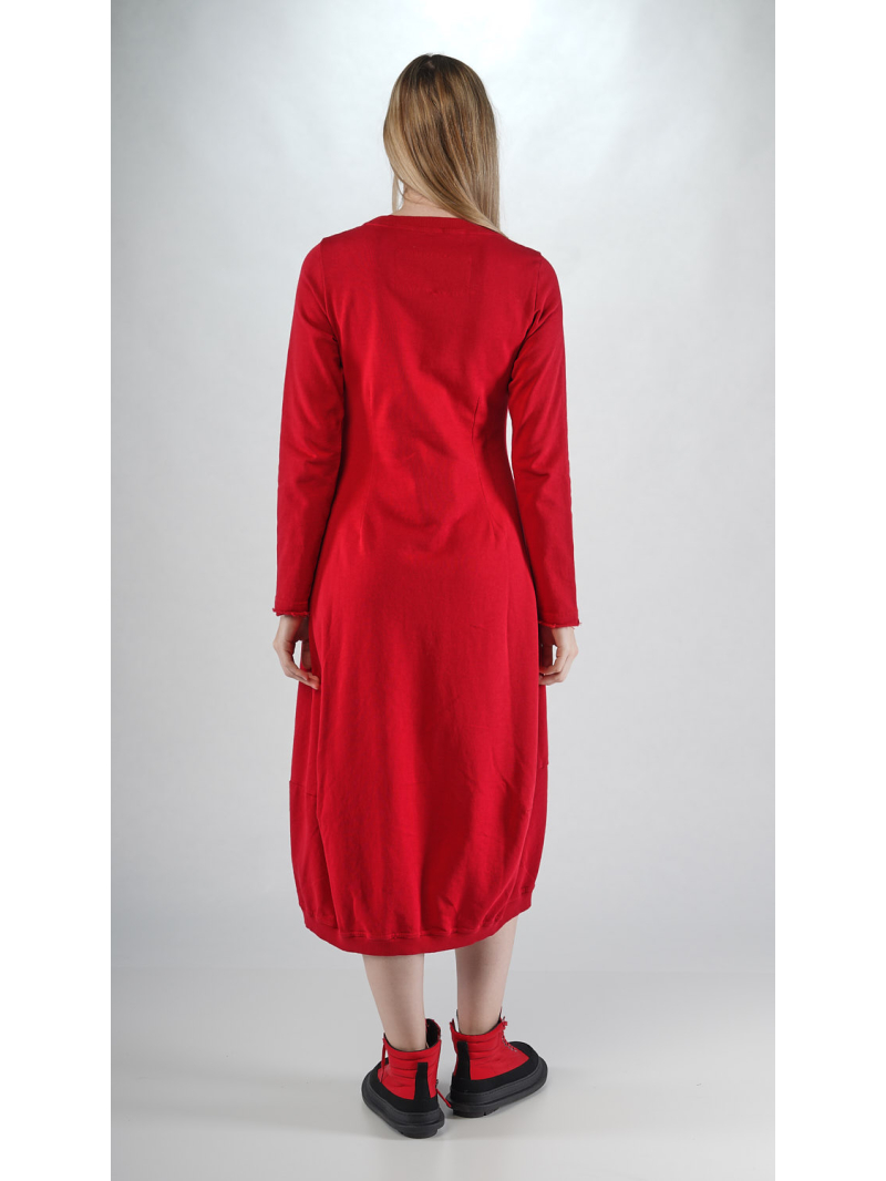 Rundholz Black Label - Ballonförmiges Baumwollkleid mit Offener Schnittkante - 2253250907