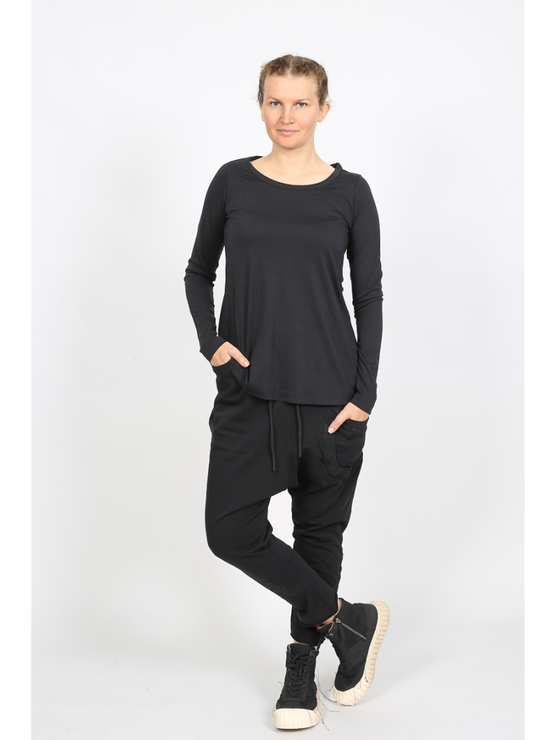 Rundholz Black Label - Elegantes Langarm-T-Shirt aus Lyocell und Baumwolle - 2253260506
