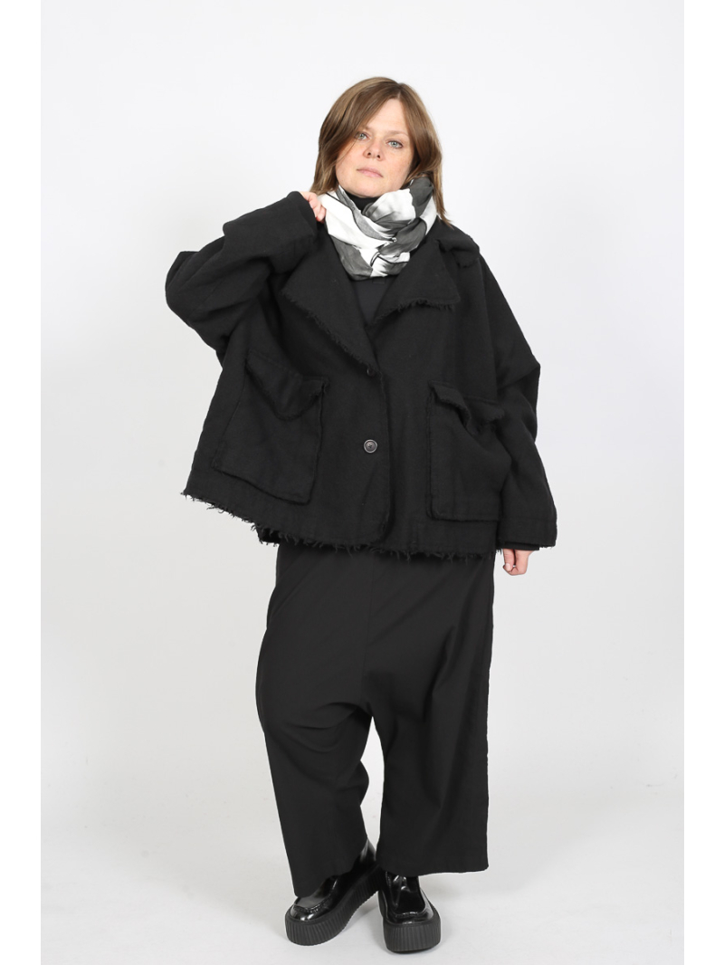 Rundholz Black Label - Fransenjacke aus Wolle mit Reverskragen - 2253281101