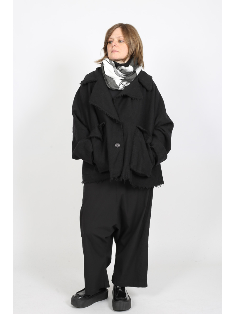 Rundholz Black Label - Fransenjacke aus Wolle mit Reverskragen - 2253281101