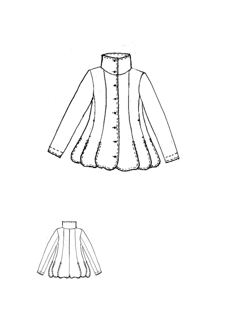 Rundholz Black Label - Woll mix Jacke mit Blumengeformten Saum - 2253281102