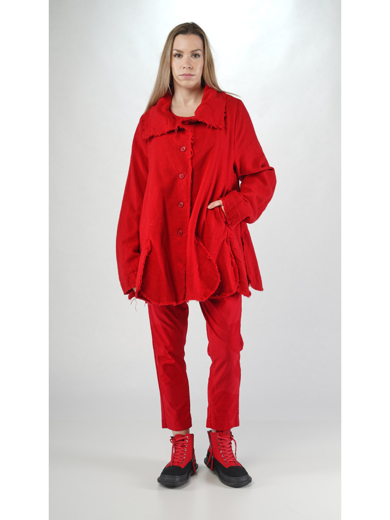 Rundholz Black Label - Woll mix Jacke mit Blumengeformten Saum - 2253281102