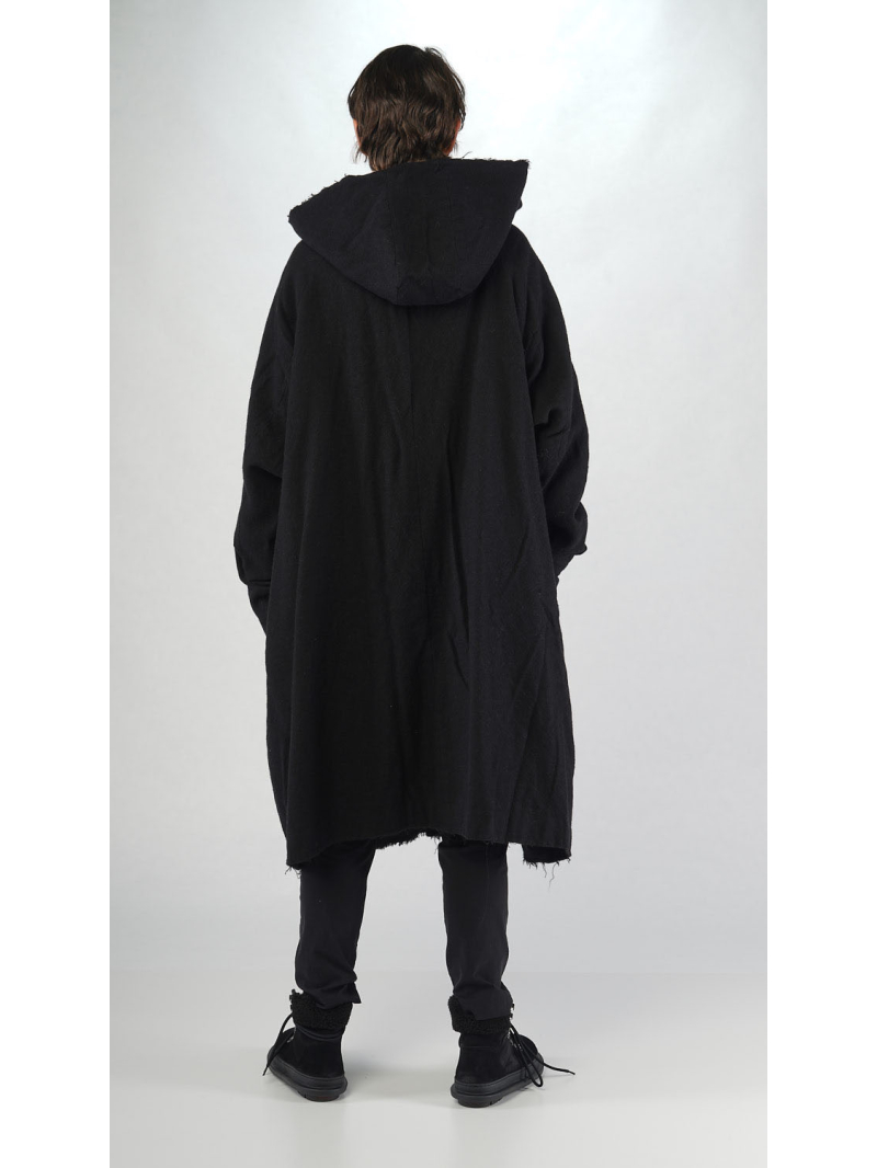 Rundholz Black Label - Oversize Fransenmantel mit Kapuze von Black Label - 2253281203