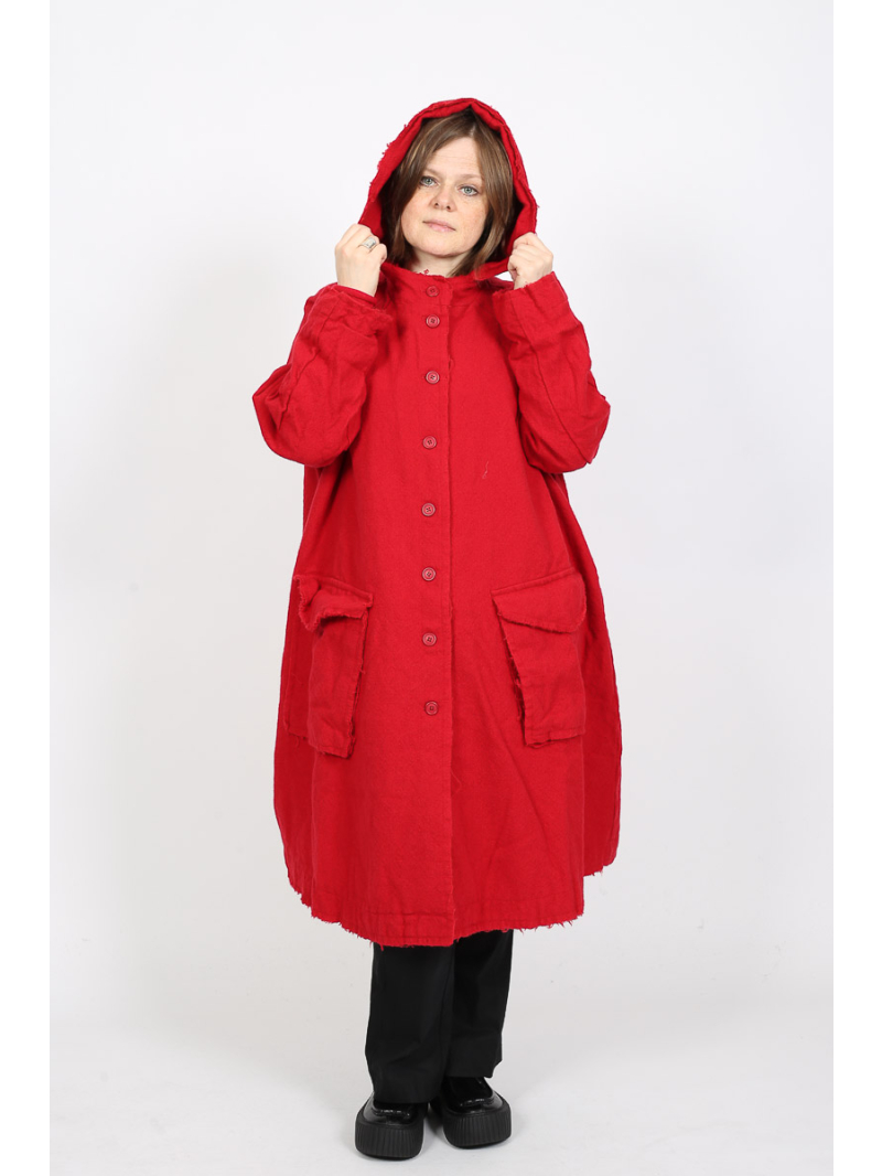 Rundholz Black Label - Oversize Fransenmantel mit Kapuze von Black Label - 2253281203