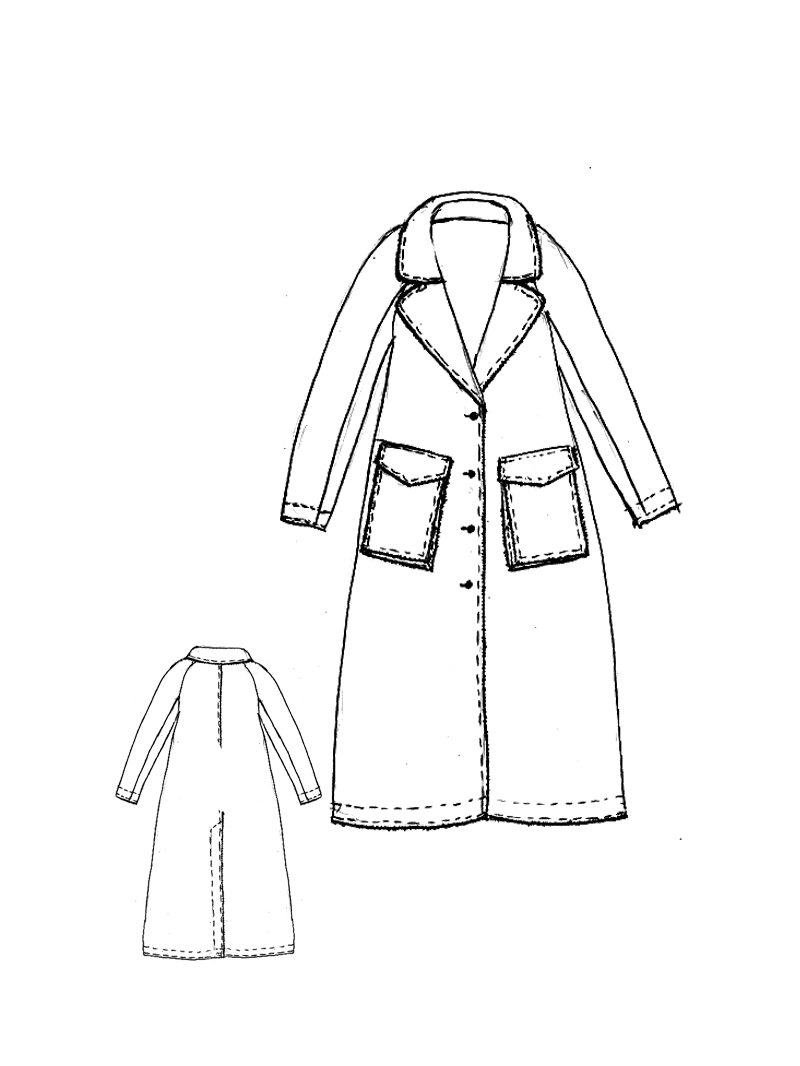 Rundholz Black Label - Ausgestellter Woll mix Mantel - 2253281204