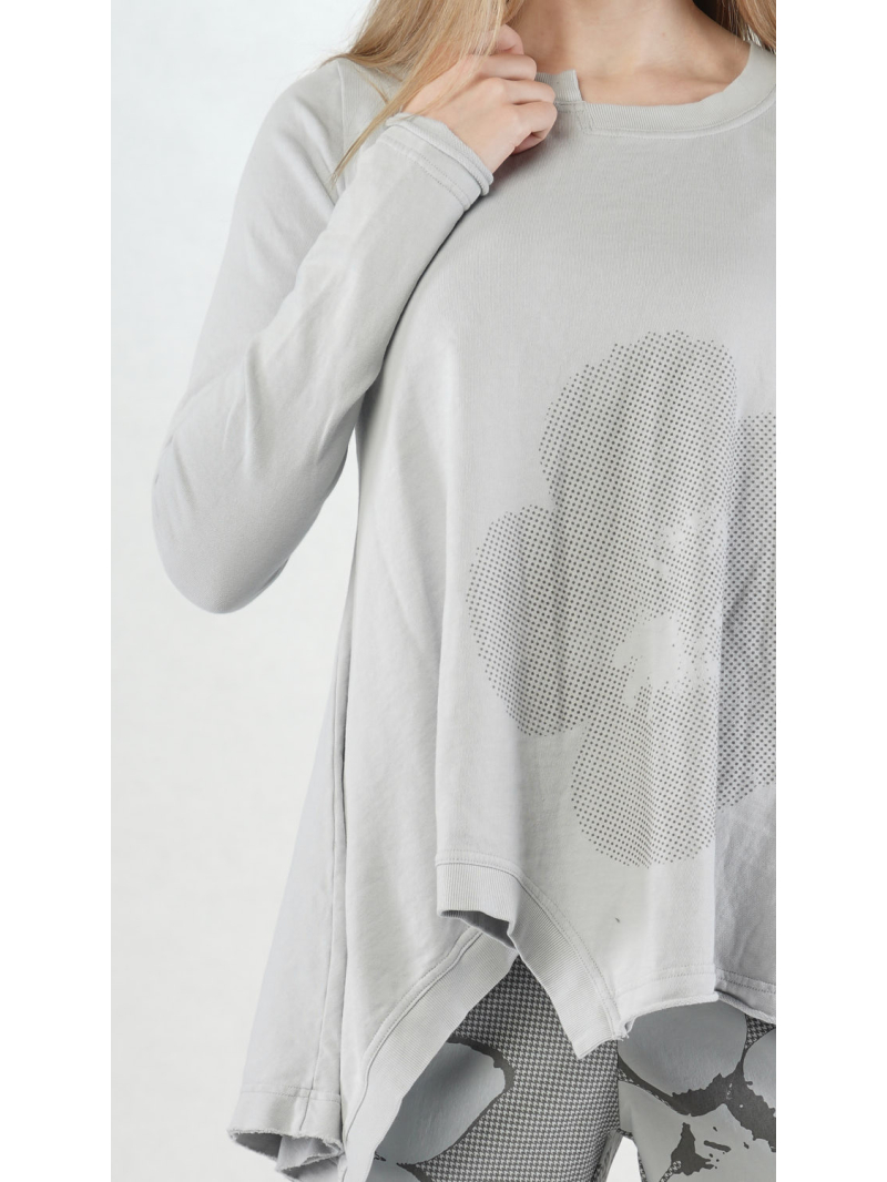 Rundholz Black Label - Ausgestelltes French Terry Shirt mit 3d Druck - 2253290516