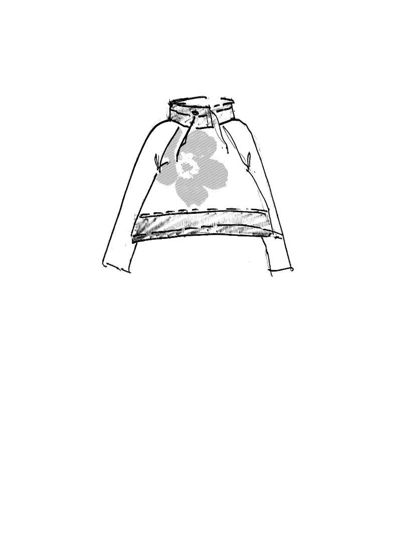 Rundholz Black Label - Kurzes French Terry Shirt mit 3d Druck - 2253290520