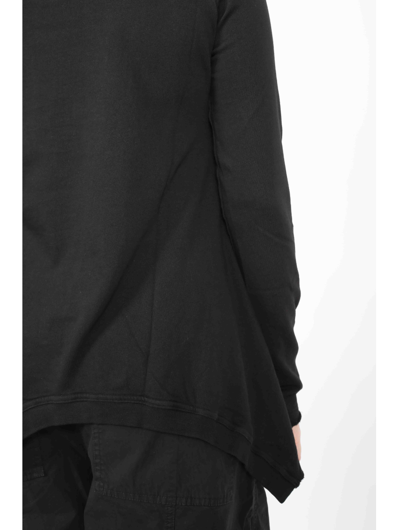 Rundholz Black Label - Black Label Расклешенная хлопковая футболка с асимметрией - 2253290526