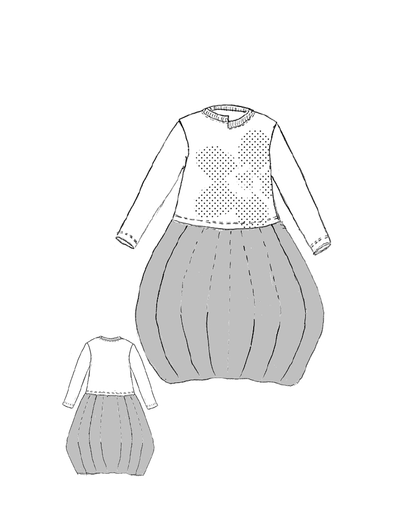 Rundholz Black Label - Oversize French Terry Kleid mit 3d Druck - 2253290918