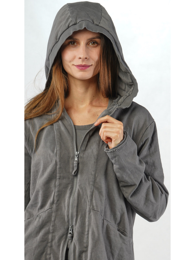 Rundholz Black Label - Ausgestellte French Terry Jacke mit 3d Druck - 2253291115