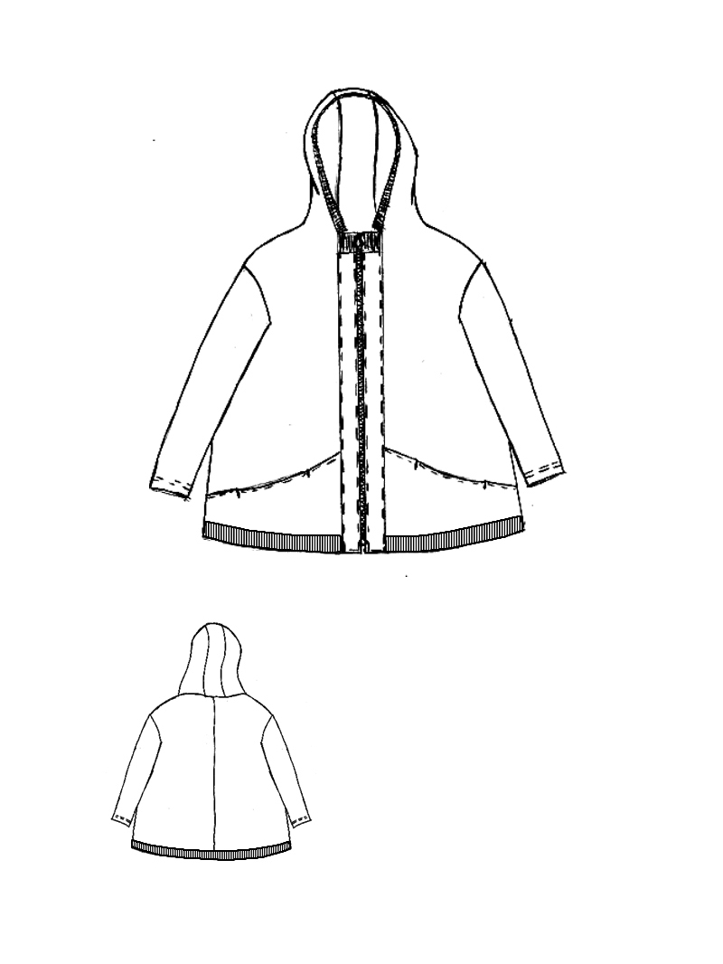 Rundholz Black Label - Weite French Terry Jacke mit Kapuze - 2253291121