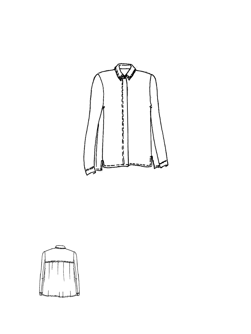 Rundholz Black Label - Memory Crash Bluse mit Faltenpartie - 2253300401