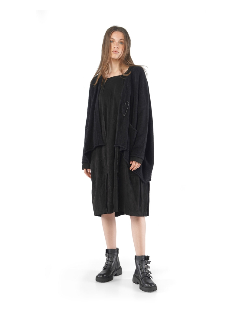 Rundholz Black Label - Strickjacke mit asymmetrischem Saum und Schalkragen - 2253317104