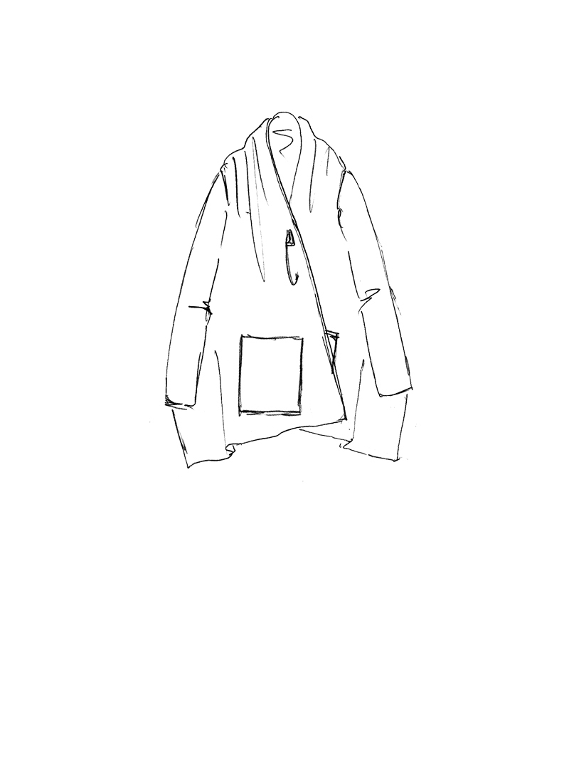 Rundholz Black Label - Strickjacke mit asymmetrischem Saum und Schalkragen - 2253317104