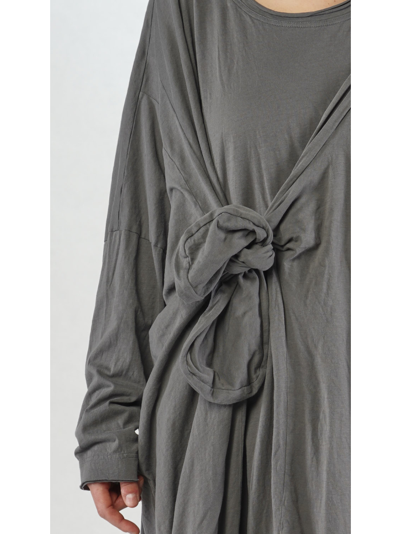 Rundholz Black Label - Oversize Jersey Kleid mit Schleife zum Binden - 2253330903