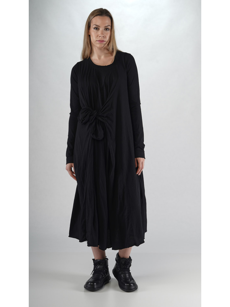 Rundholz Black Label - Gerades weites Jersey Kleid mit Schleife zum Binden - 2253330905