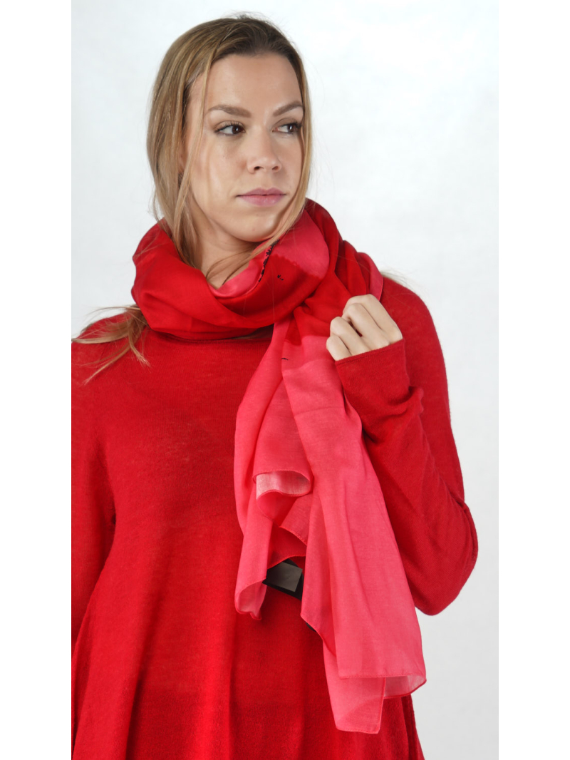 Rundholz Black Label - Woll mix Schal mit Platziertem Druck - 2253361402