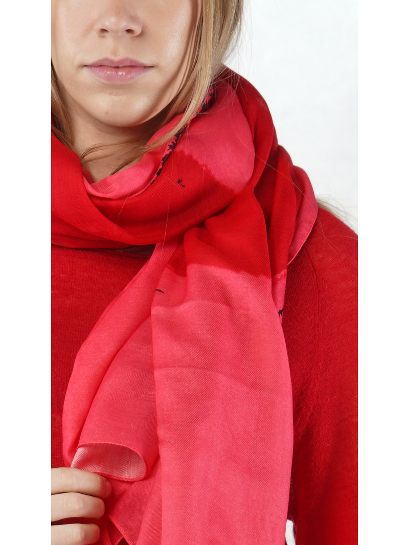 Rundholz Black Label - Woll mix Schal mit Platziertem Druck - 2253361402