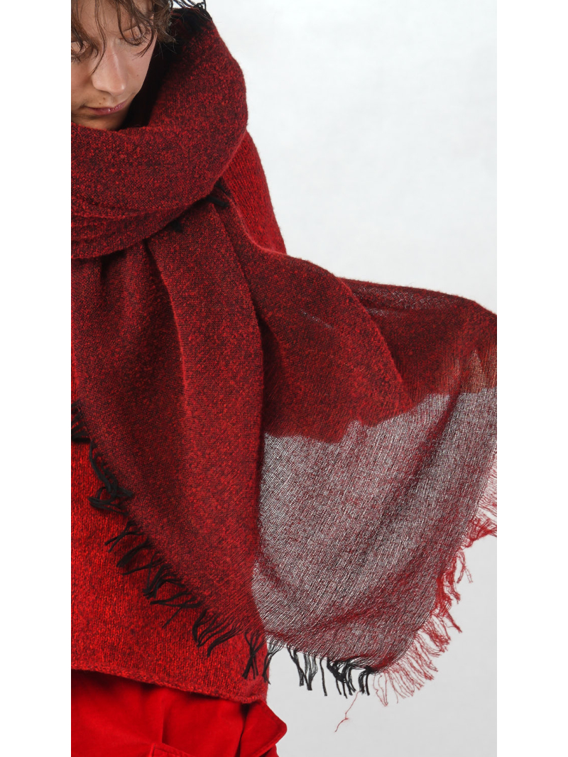 Rundholz Black Label - Woll mix Schal mit Melange Effekt - 2253361407