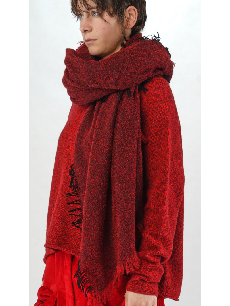 Rundholz Black Label - Woll mix Schal mit Melange Effekt - 2253361407