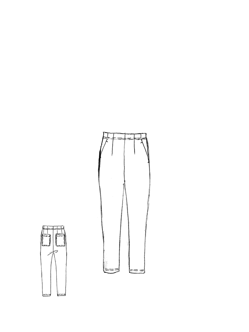 Rundholz Black Label - Schmale Baumwoll Stretch Hose - 2253390127