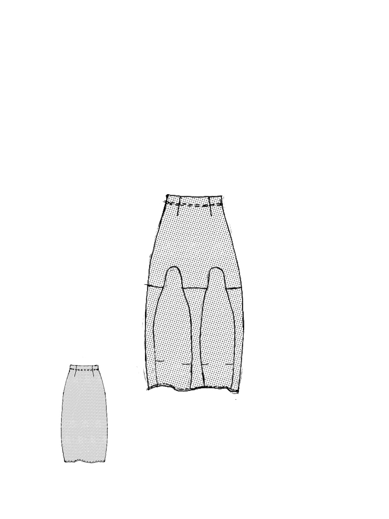 Rundholz Black Label - Tulpenförmiger Baumwoll Stretch Rock - 2253390315