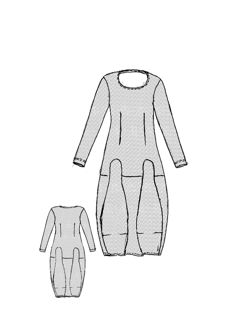 Rundholz Black Label - Gerades Schmales Baumwoll Stretch Kleid - 2253390914