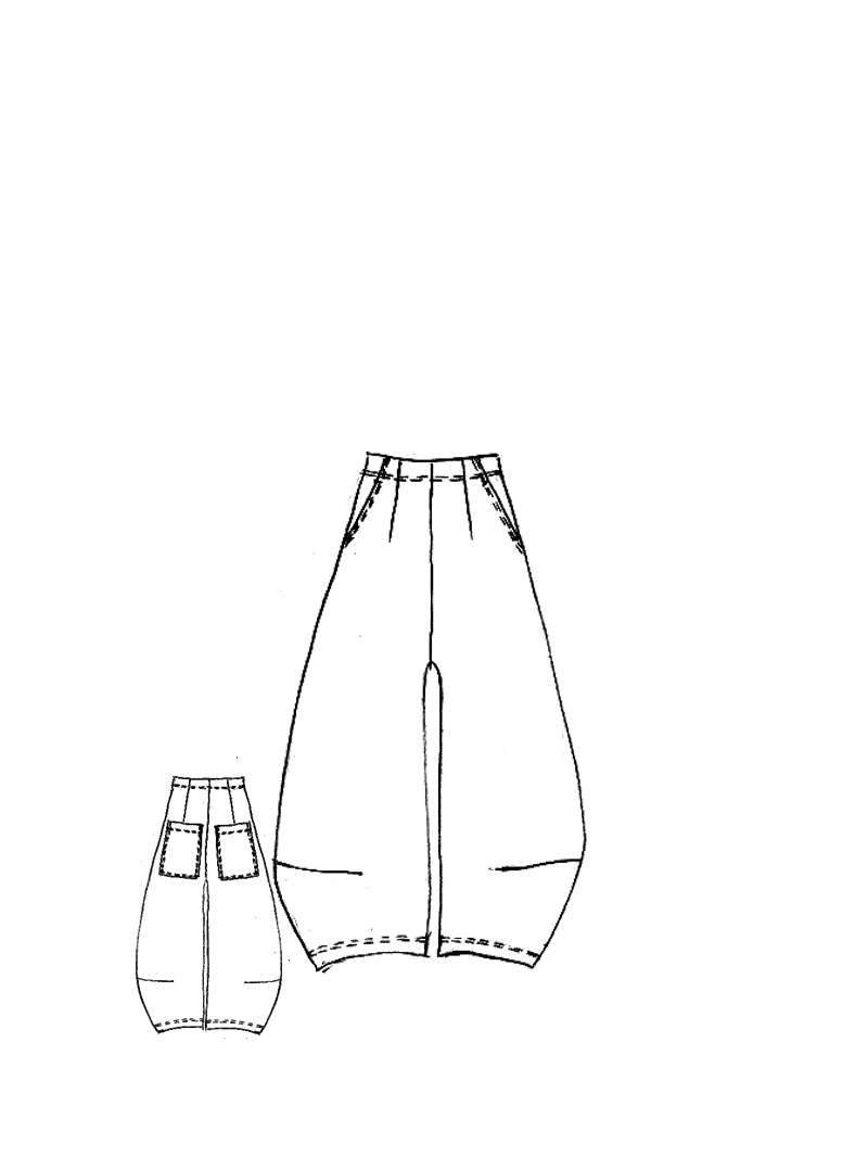 Rundholz Black Label - ausgestellte Hose aus hochwertigem Material - 2253410107