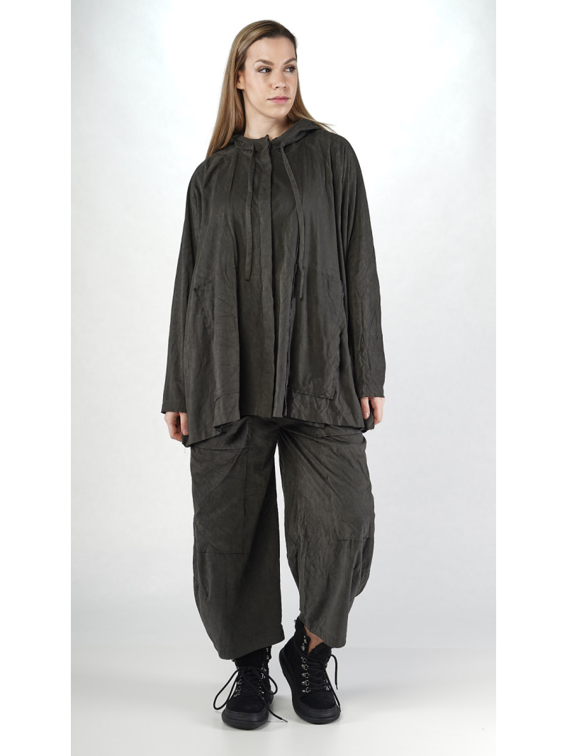 Rundholz Black Label - Ausgestellte Velour Jacke mit Kapuze - 2253421103