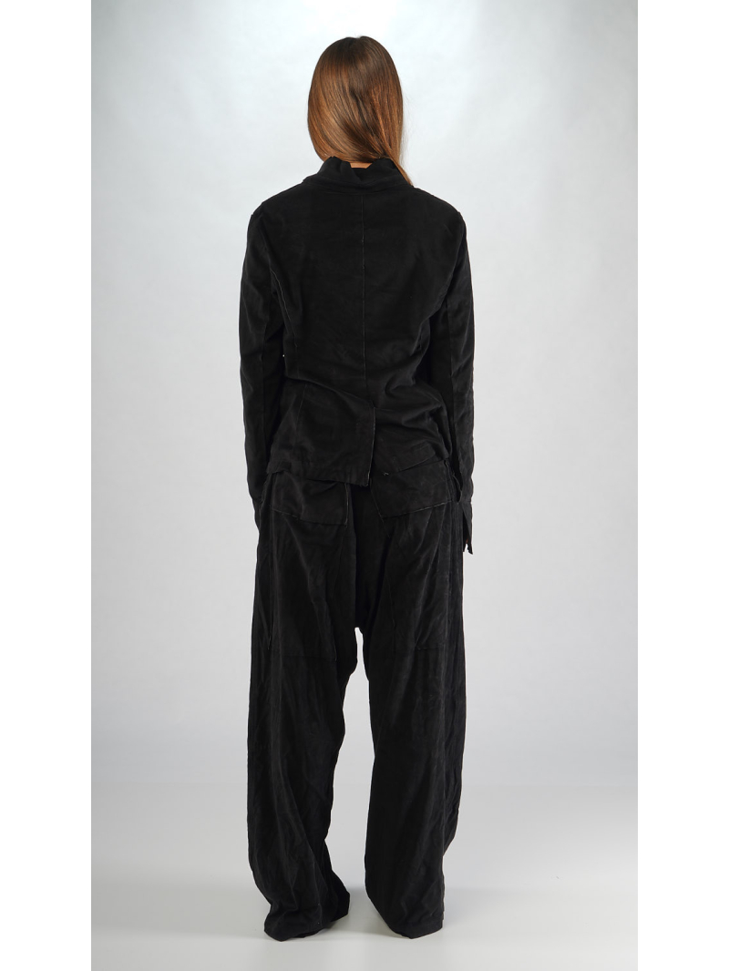 Rundholz Black Label - Gerade schmale Velour Jacke - 2253421105