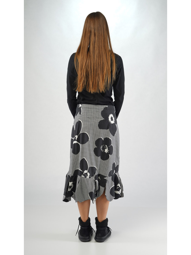 Rundholz Black Label - Techno Stretch Rock mit Blumengeformten Saum - 2253440302